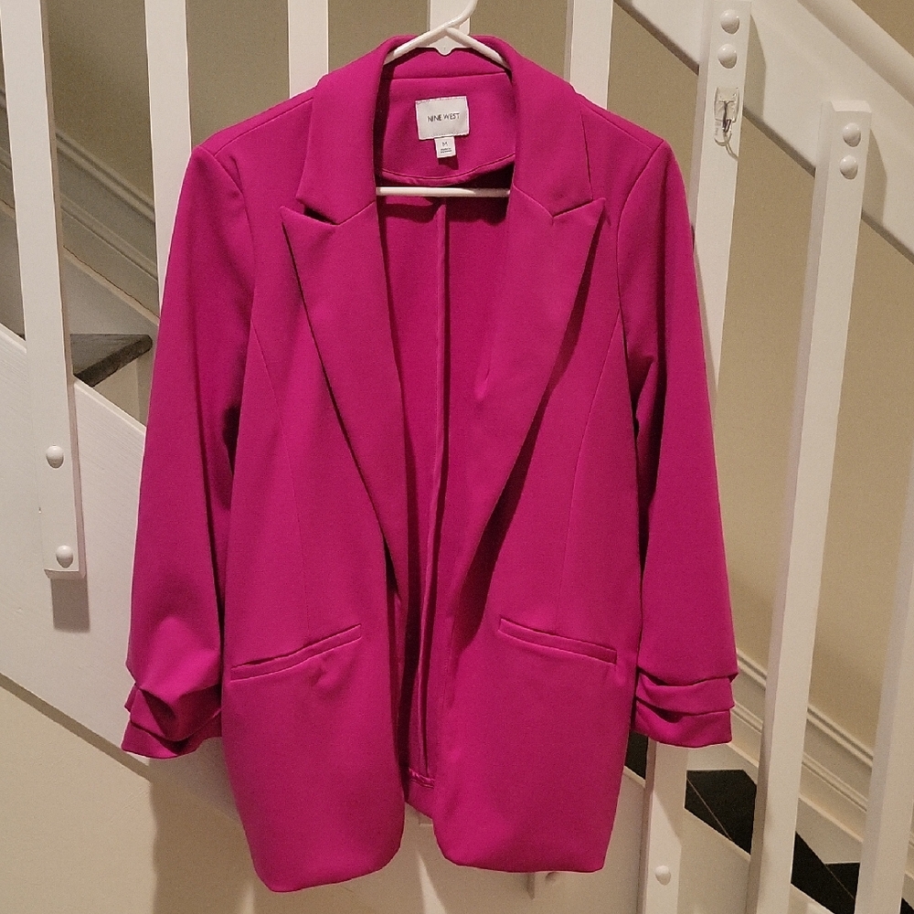 Vero Moda Women's Hot Pink Open-Front Blazer